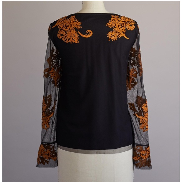 🍁NWT Sundance Flora Embroidered Top size L - Picture 2 of 2